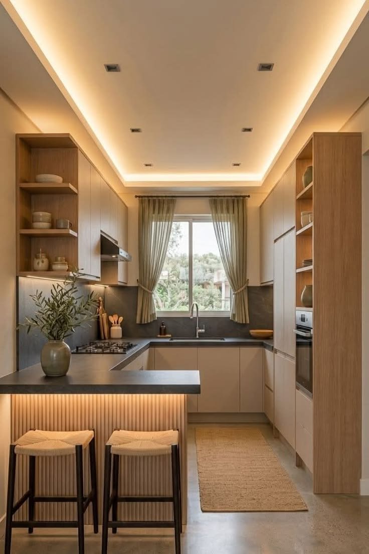 U shape kitchen